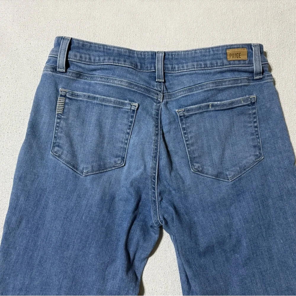 Paige Brigitte Jeans Women's 30x28 Blue Denim Straight Leg Medium‎ Wash Stretch